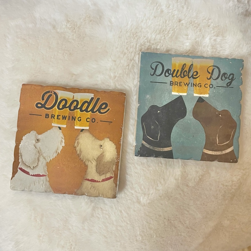 Adorable coasters for dog people 🐶💗